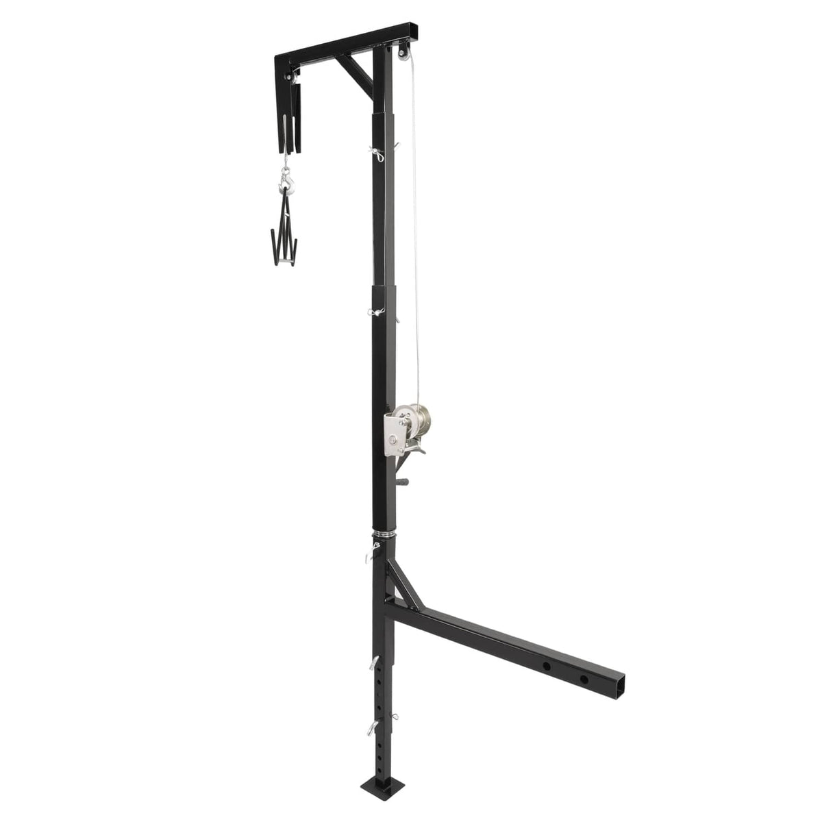 Solid Spare 600lb Truck Hitch Game Hunting Deer Hoist w/ Winch-360 Swivel 2" Hitch Receiver