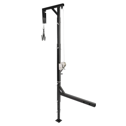 Solid Spare 600lb Truck Hitch Game Hunting Deer Hoist w/ Winch-360 Swivel 2" Hitch Receiver