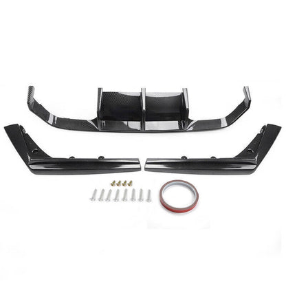 Solidspare Carbon Fiber Color Rear Bumper Diffuser Lip For 2015-2020 BMW F80 M3 F82 F83 M4