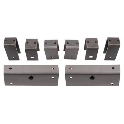 Solidspare 2" Slipper Spring Tandem Axle Hanger Kit w/ 2 Equalizer Bolts For Trailer