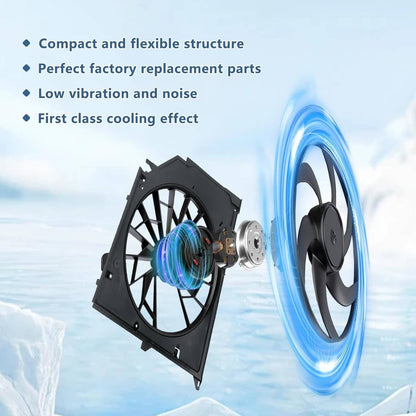 Solidspare Radiator Cooling Fan Assembly 2205000193 For 2000-2006 MERCEDES-BENZ S430 S500