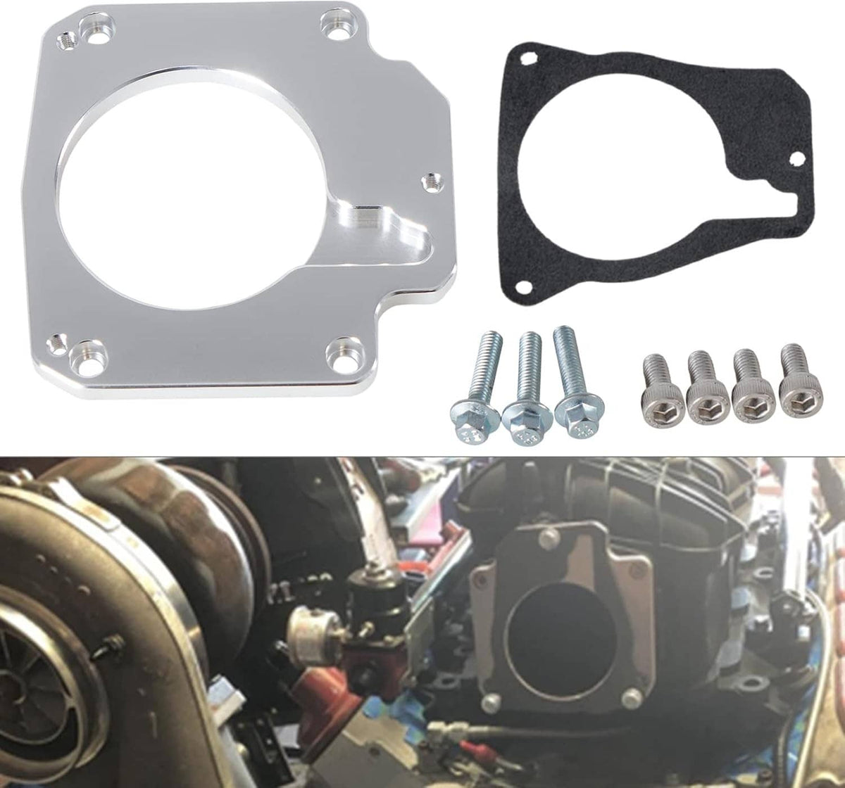 Solidspare Billet Throttle Body Adapter 4 Bolt Intake to 3 Bolt For LS2 LH6 L92 L76 LY2 LY5