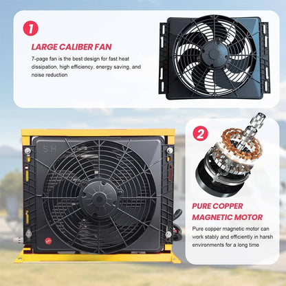 Solidspare 12V 11000 BTU Truck Air Conditioner Split AC For Semi Trucks Bus RV Caravan US