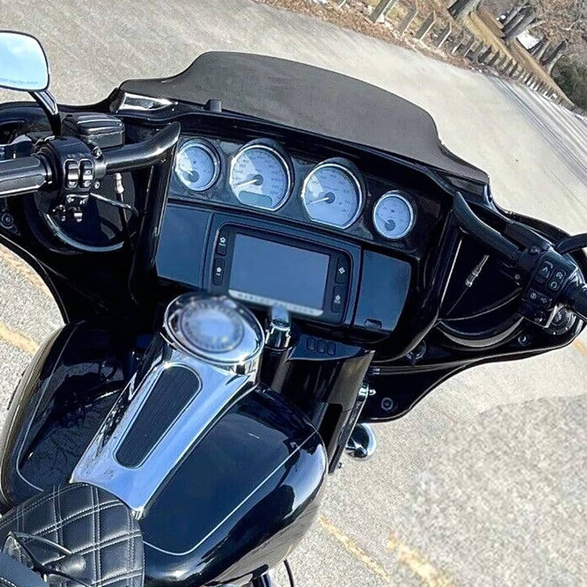 Solidspare Black 1.25" Ape Hanger 12" Meathook Handlebar For Harley Touring FLHXS FLHTK