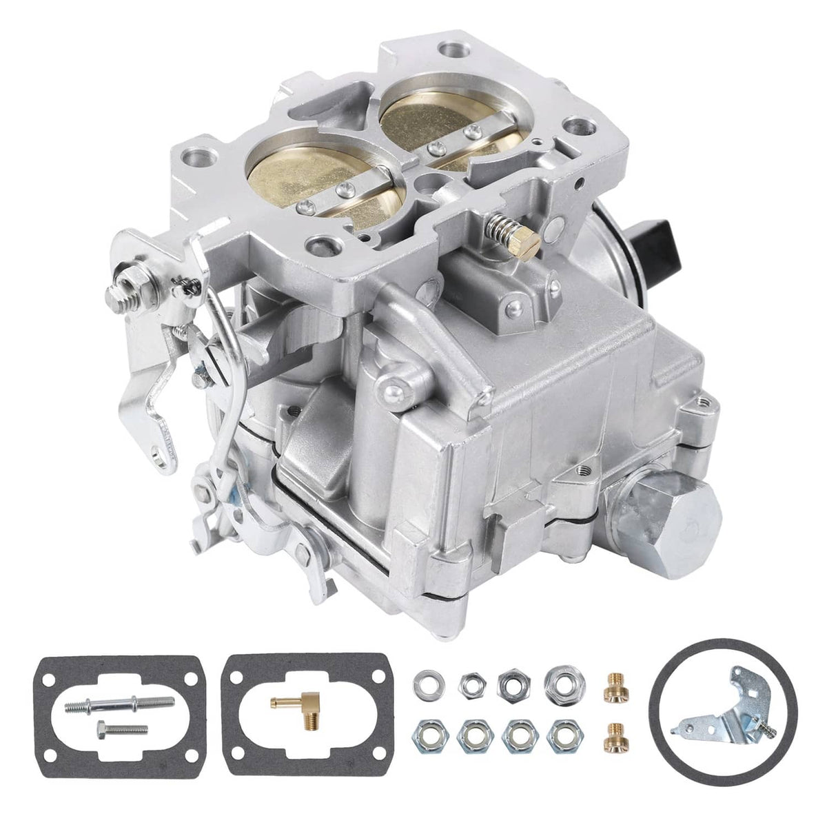 Solidspare Marine Carburetor W/Gasket for Mercruiser 2 Barrel 2.5/3.0L 4CYL W/Long Linkage