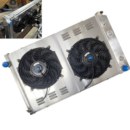Solidspare 4 Row Core Radiator Fan Shroud For Chevy 1973-1987 C10 C20 C30 Pickup Truck GMC