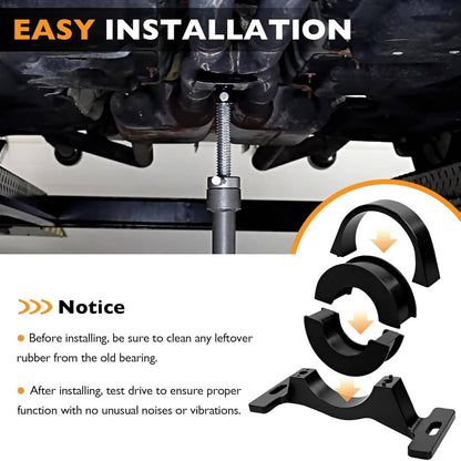 Solidspare Center Bearing Support Solution for Dodge Charger Challenger Scat Pack Black