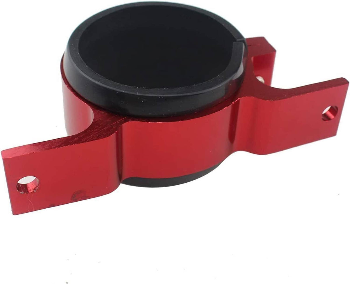 Solidspare Red 30 Micron Inline Fuel/Petrol Filter & Bracket Billet Aluminum An6/An8/An10