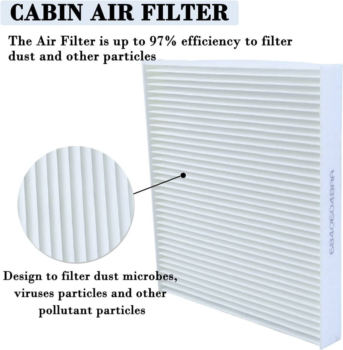 Solidspare Cabin Air Filter & Filter Access Door 68318365AA for Dodge Ram 1500 2500 3500