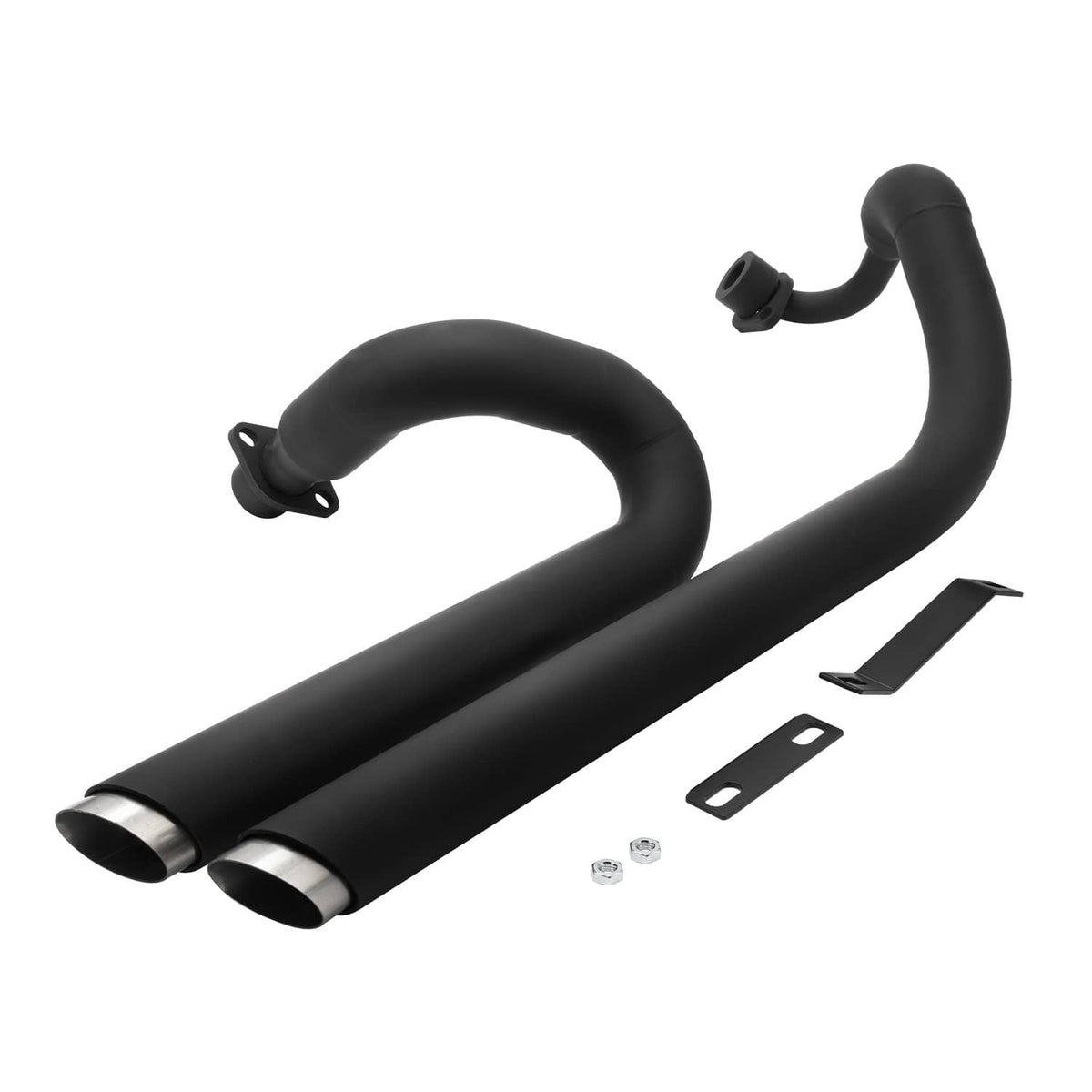 Solidspare Black Shortshots Staggered Exhaust Pipes For Yamaha V star 650 XVS650 Dragstar