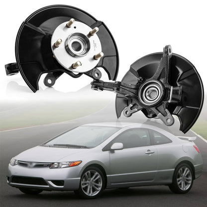Solidspare Front Steering Knuckle w/ Wheel Hub Bearing Assembly for 2006 - 2011 Honda Civic