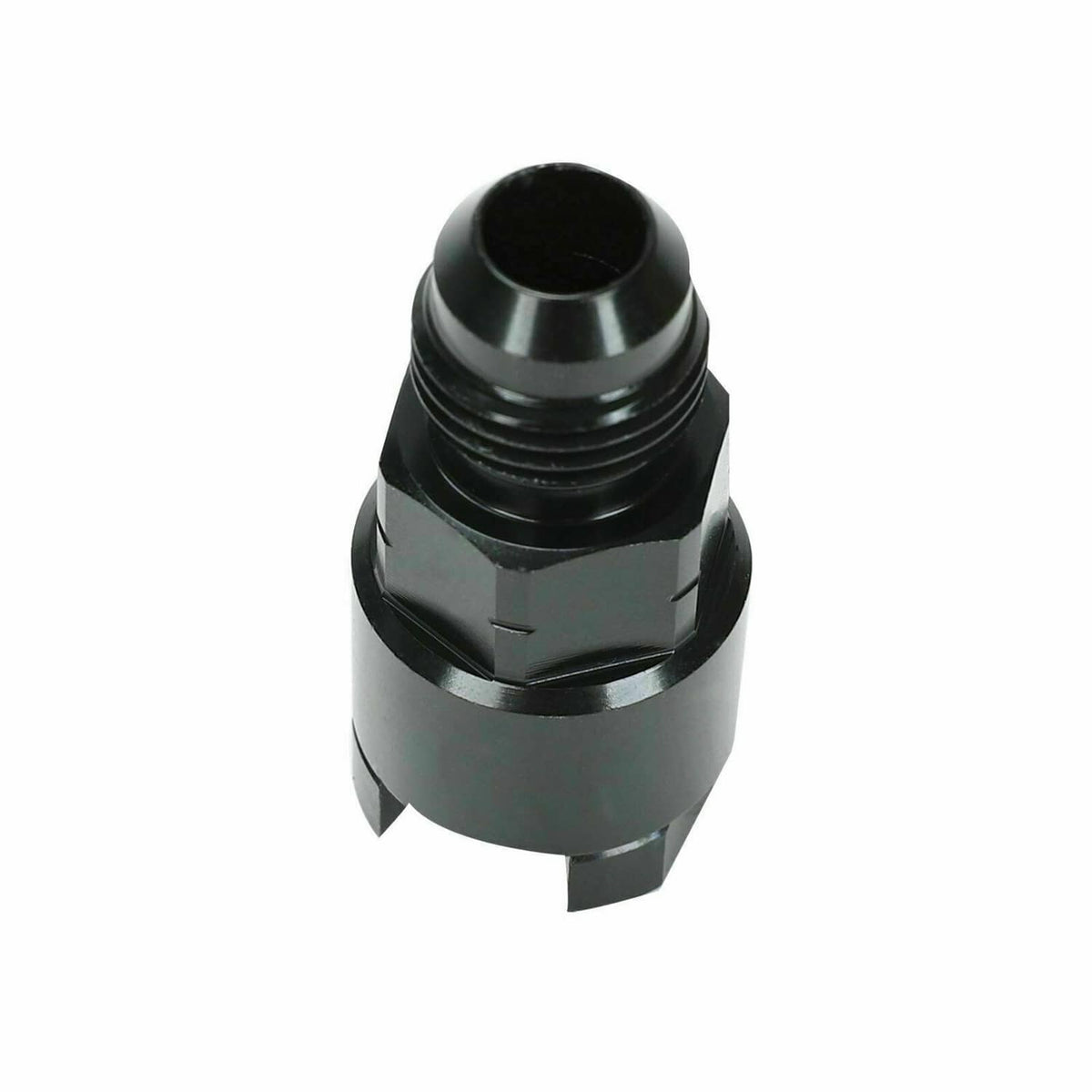 Solidspare Black 8 AN Fuel Adapter Fitting to 3/8 GM Quick Connect LS W/ Thread Female