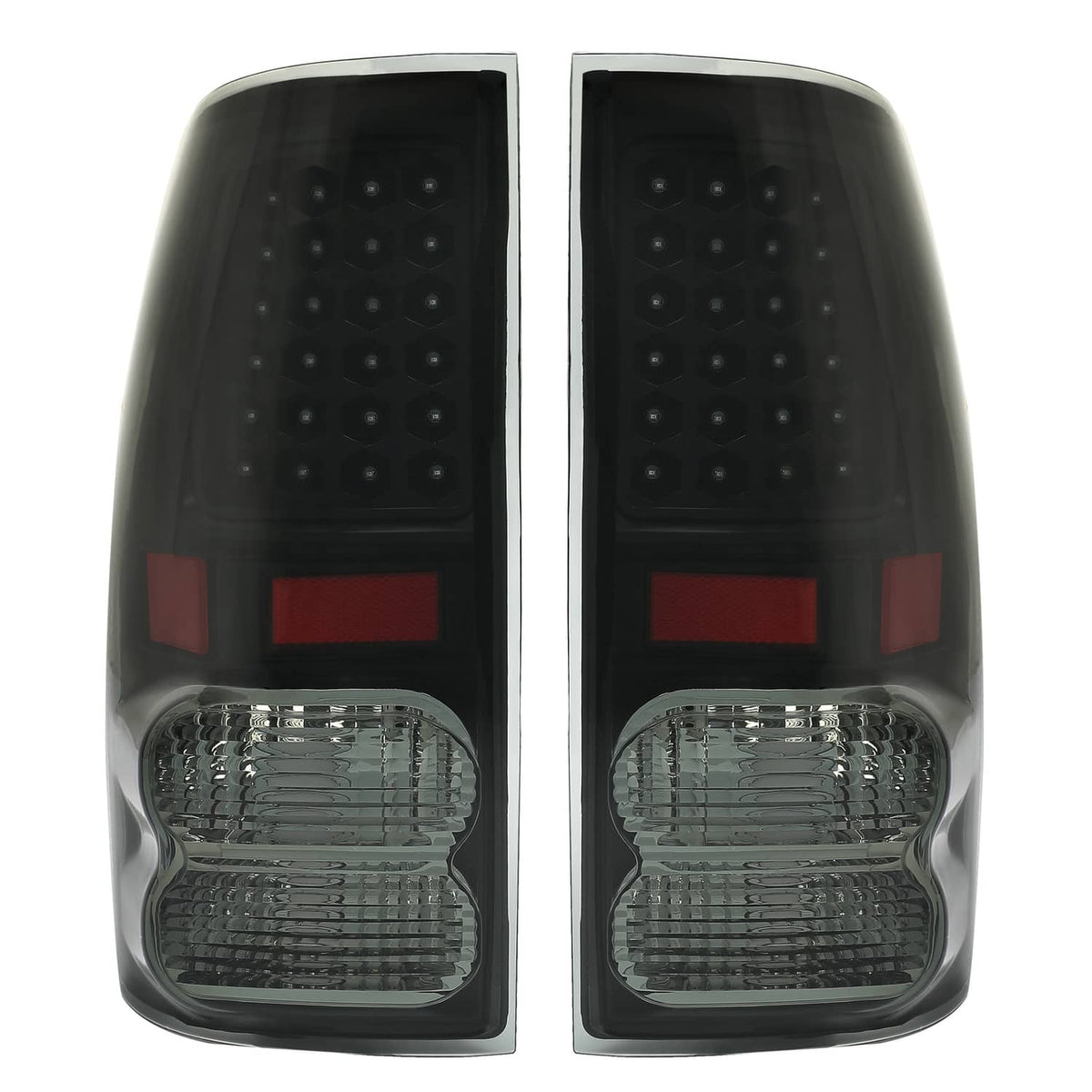Solid Spare Black Smoke For Toyota Tundra 2007-2013 LED Tail Lights Brake Lamps Left+Right