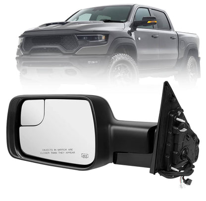 Solidspare For 2019-2024 Ram 1500 Mirror Heated Power Folding Driver Left Side 68462769AB