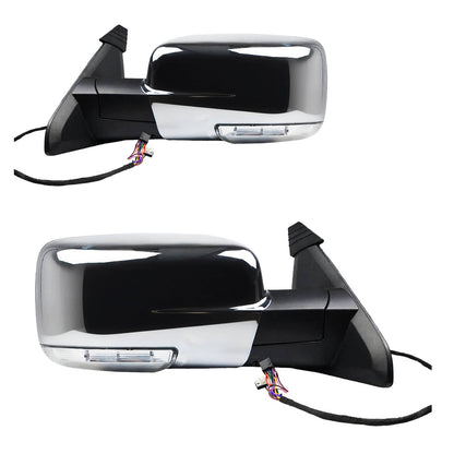 Solidspare 2Pcs For 2013-2019 Ram 1500 Side Mirror Chrome Power Fold Heated Temper Sensor