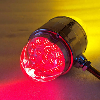 Solid Spare 2X Amber/Red Light Clear Lens 17 LED Watermelon Light Fit Kenworth T680 T700