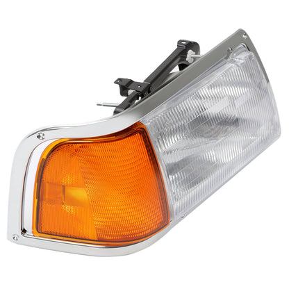 Solid Spare Headlight&Corner Light For Peterbilt 375 385 w/Wire Harness&Bulb Passenger Side