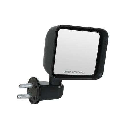 Solidspare Side Mirrors Manual Pair For 2007-2017 Jeep Wrangler JK Left +Right Black