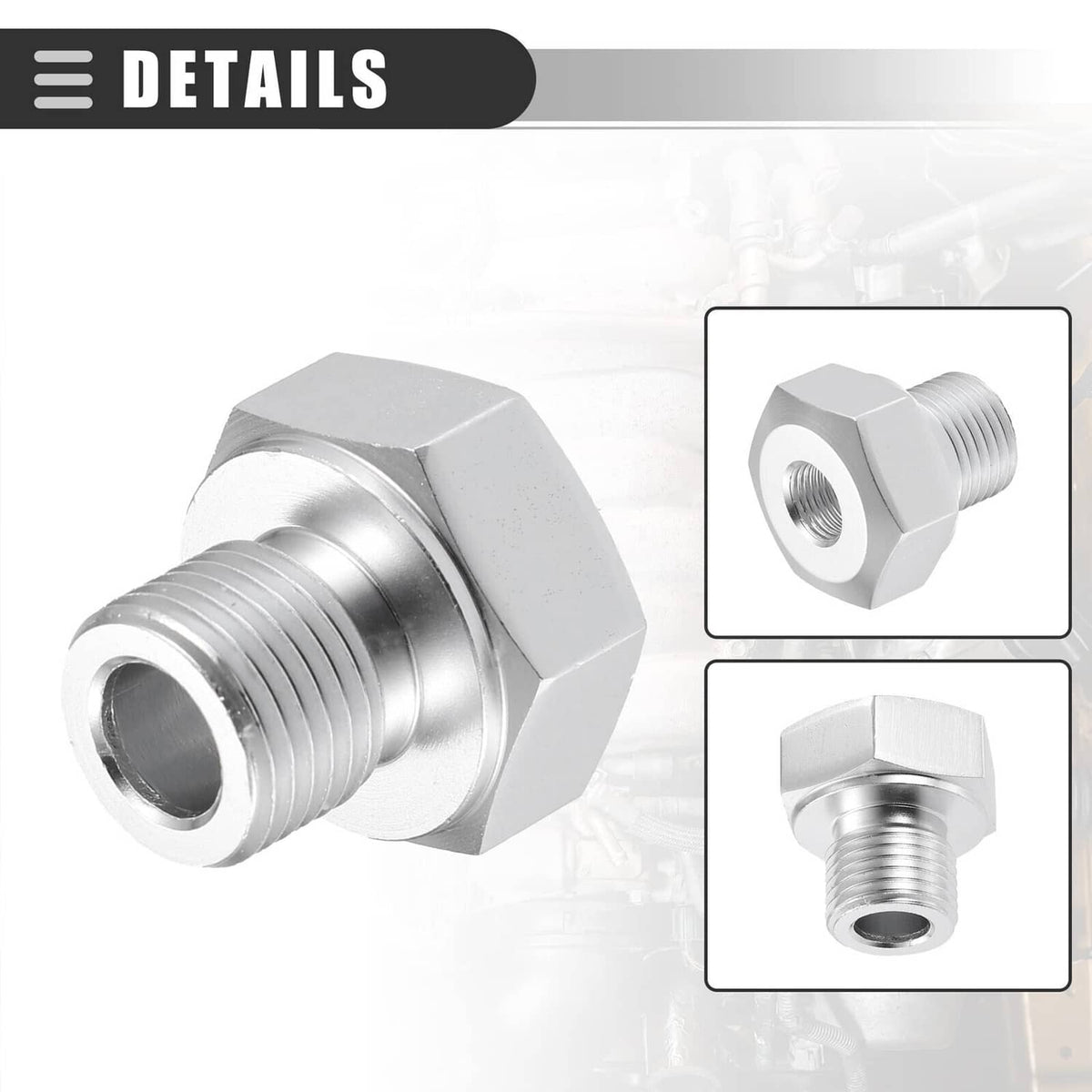 Solidspare Oil Pressure Sensor Adapter Male M16x1.5 to Female 1/8 NPT for GM LS Engine Swap