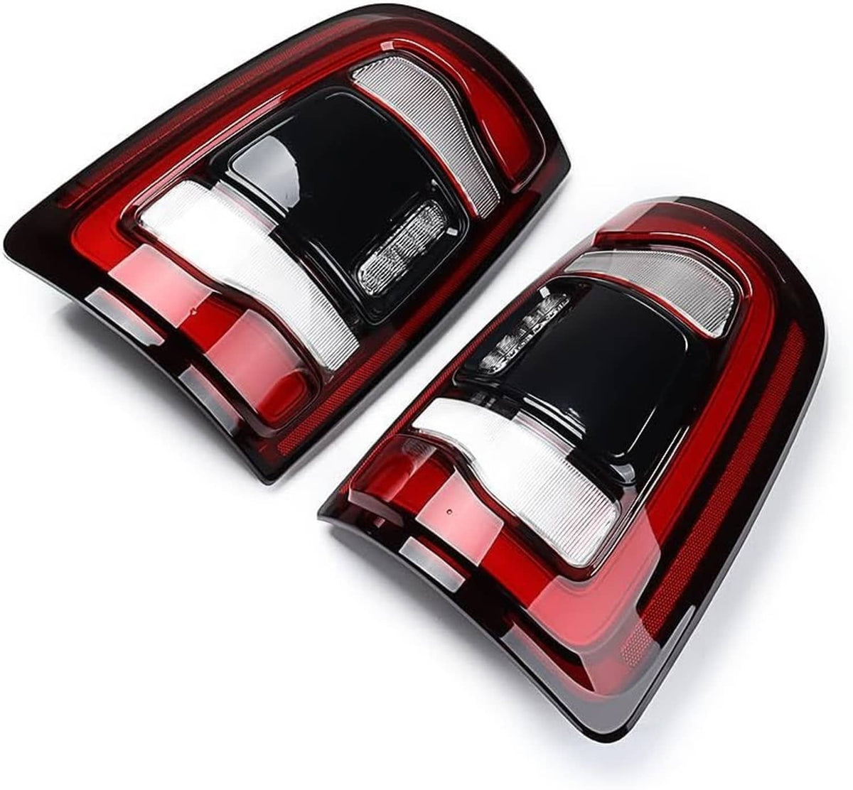 Solidspare 2Pcs LED Tail Lights w/Blind Spot For 2019-2024 Dodge RAM 2500 3500 Black Bezel