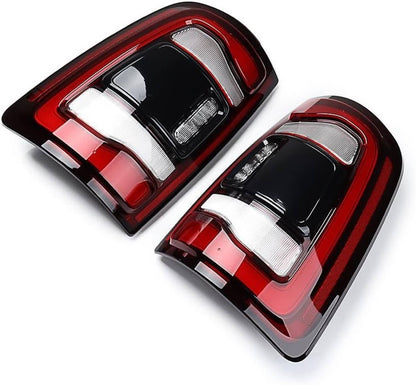 Solidspare 2Pcs LED Tail Lights w/Blind Spot For 2019-2024 Dodge RAM 2500 3500 Black Bezel