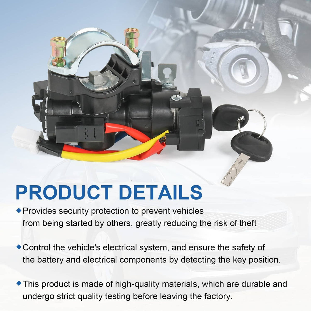Solidspare Ignition Lock Switch Assembly with Keys For Hyundai 81900-3SA00 819003SA00