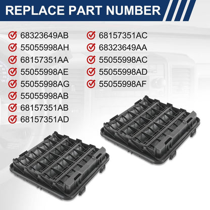 Solidspare 2x Body Side Aperture Exhauster Vents Fit 14-2020 Dodge RAM 1500 2500 68323649A