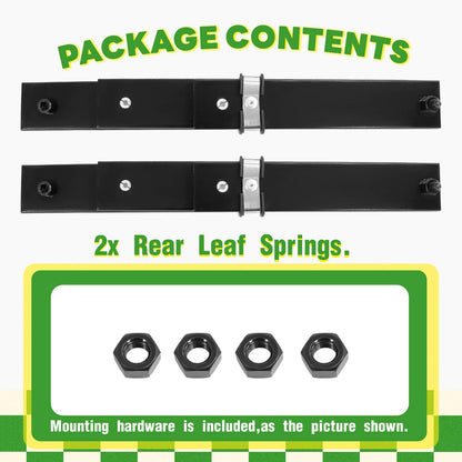 Solidspare For EZGO Marathon 1989-1994 Golf Cart Heavy Duty Front 3-Leaf Spring Set
