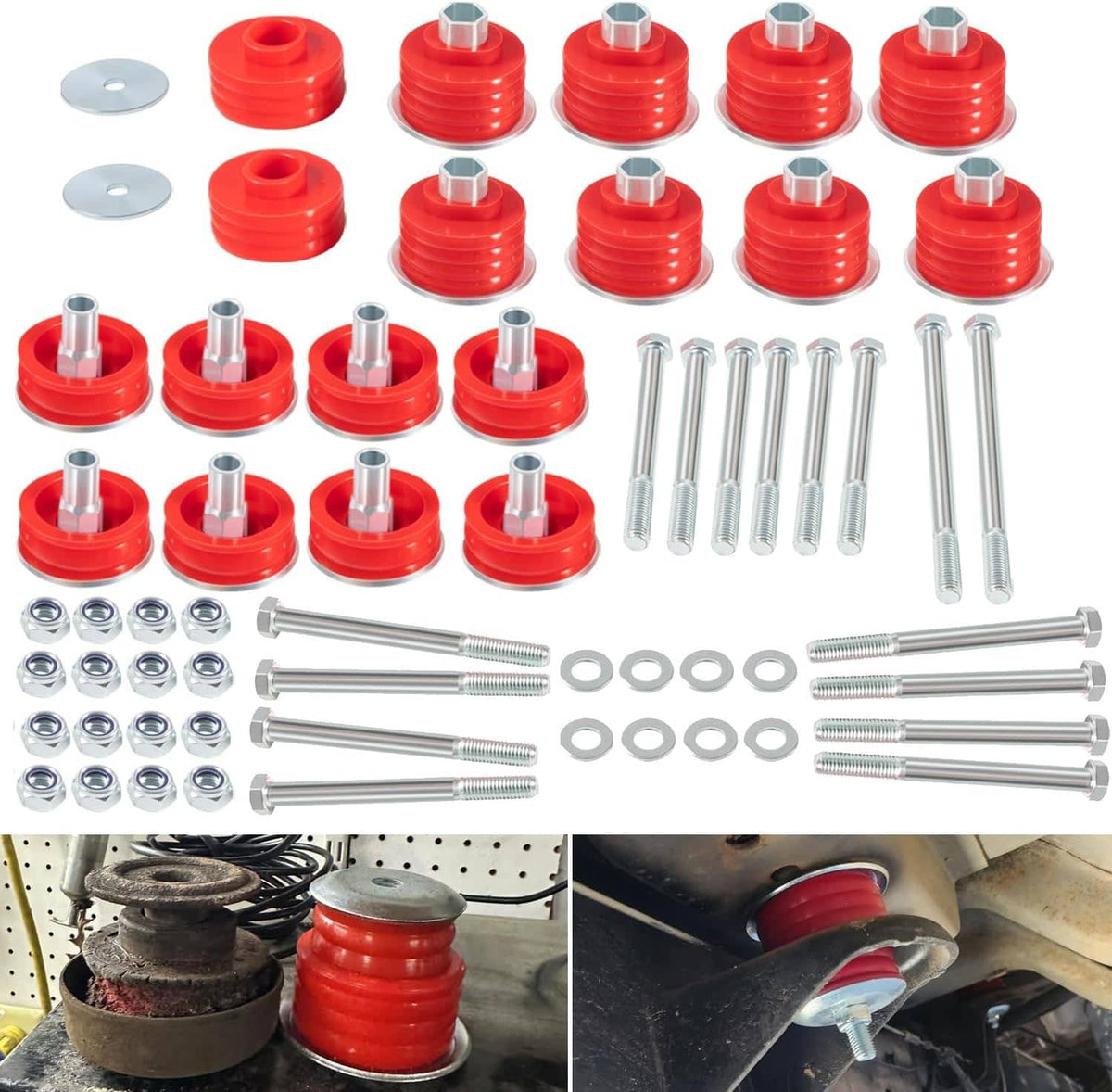 Solidspare Body Cab Mount Bushings Kit for 1999-2007 Ford F250 F350 Super Duty KF04058BK