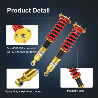 Solidspare Coilovers Kits For 2006-2012 Lexus IS350 IS250 Shock Absorbers Struts Adj Height