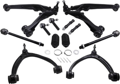 Solidspare 12Pcs Front Upper Lower Control Arm Set for 2007-13 Escalade Chevy Silverado GMC