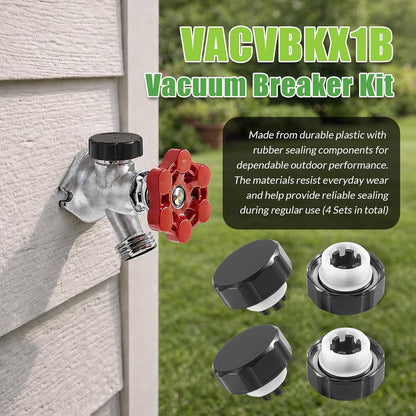Solidspare VACVBKX1B Vacuum Breaker Kit, for Anti-Siphon Frost-Free Sillcock Valves, 4 Pack
