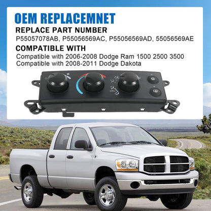 Solidspare A/C Heater Climate Control Module for 2006-2008 Dodge RAM 1500 2500 Dakota 08-11