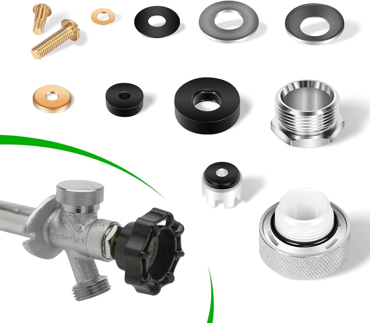 Solid Spare RK-Z1345 Wall Hydrant Repair Kit for Zurn Z1345 Series Faucet 66955-198-9