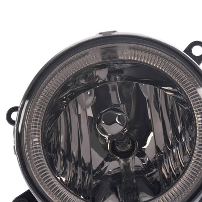 Solid Spare Fog Lights LED Halo Running Light Smoke Lens For Ford Mustang GT 2005-2009 RH&LH