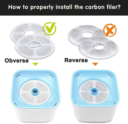 Solid Spare 12x Pet Water Fountain Replacement Filters for Catit Cat Dog Drinking Flower