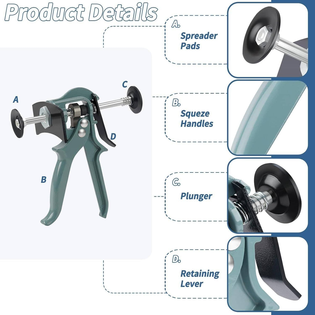 Solid Spare 24300 Speedy Brake Pad Spreader Single Piston Brake Caliper Compressor Tool