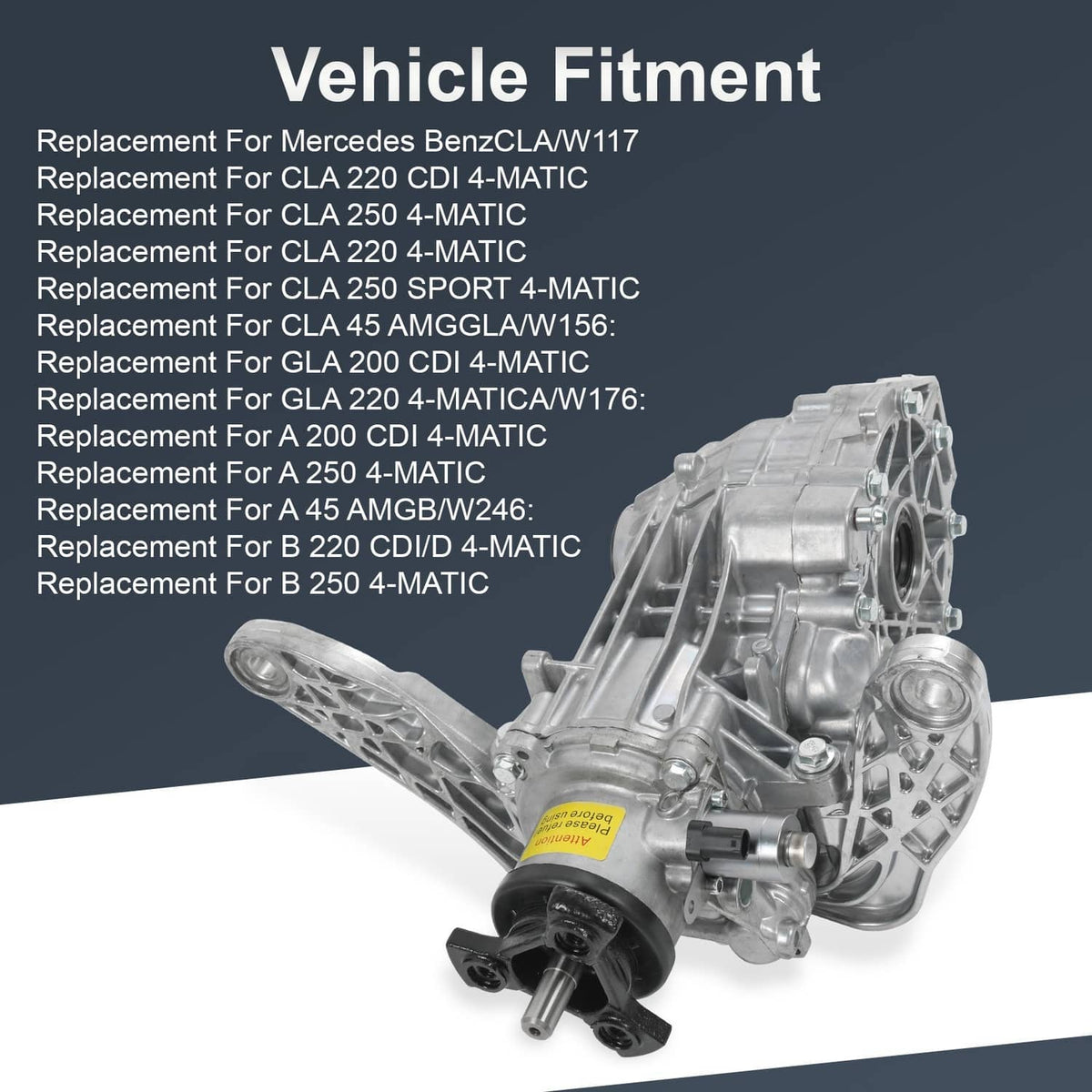 Solidspare Rear Axle Differential Assembly FIT Mercedes Benz CLA45 A45 AMG A250 B250 4Matic