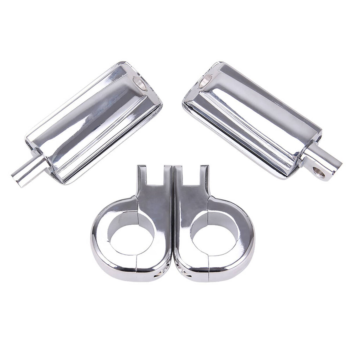 Solidspare 1-1/4" Highway Engine Crash Bar Footpegs Foot Pegs For Harley XL Road King Glide