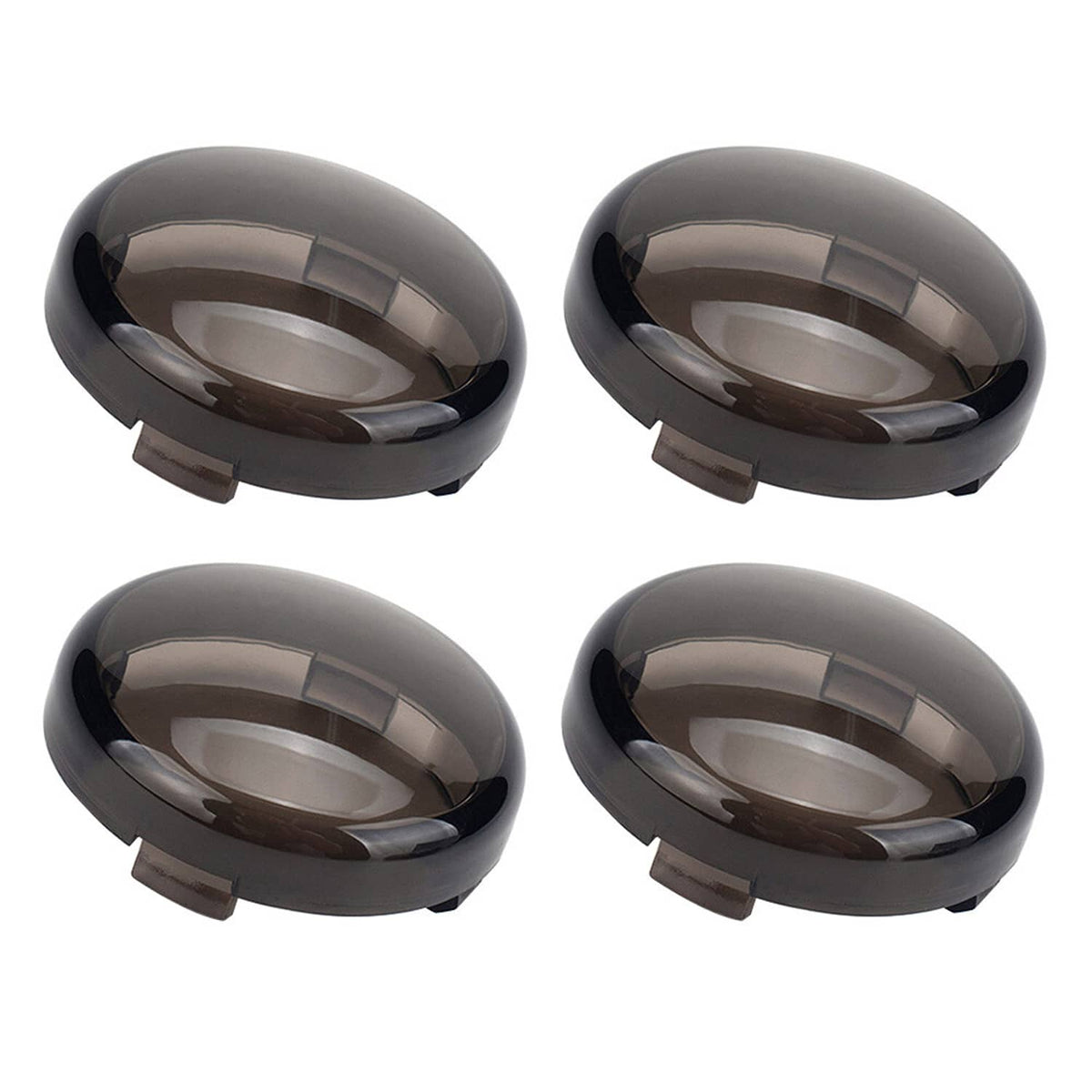 Solidspare 4 pcs Smoked Turn Signal Light Lens Covers For Harley Touring Electra Road Glide