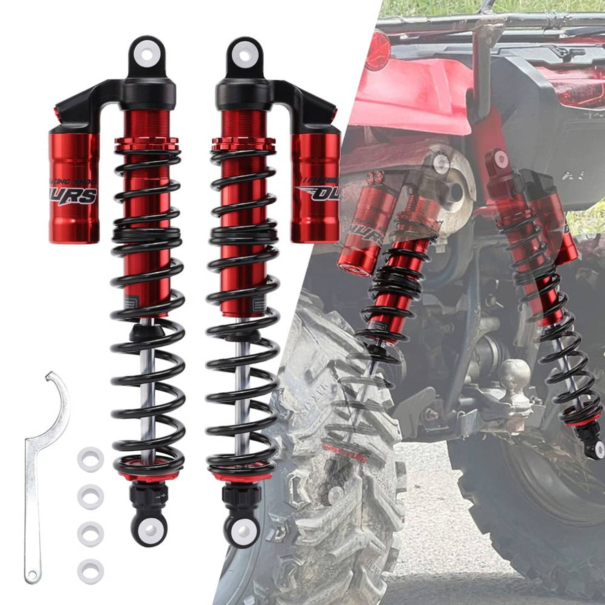 Solidspare For 2001-2014 Honda Rubicon 500 (TRX500FA) Rear Left Right Shock Absorber Pair