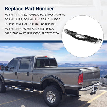 Solidspare Chrome Rear Step Bumper for 1999-2007 Ford F250 F350 Super Duty  W/O Sensor Hole