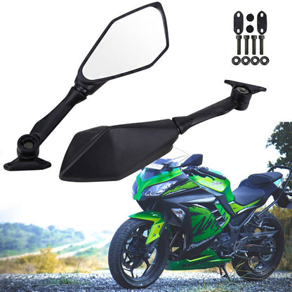 Solidspare Black L & R Rear View Mirrors For Kawasaki Ninja ZX6R ZX636 2013 2014 2015 2016