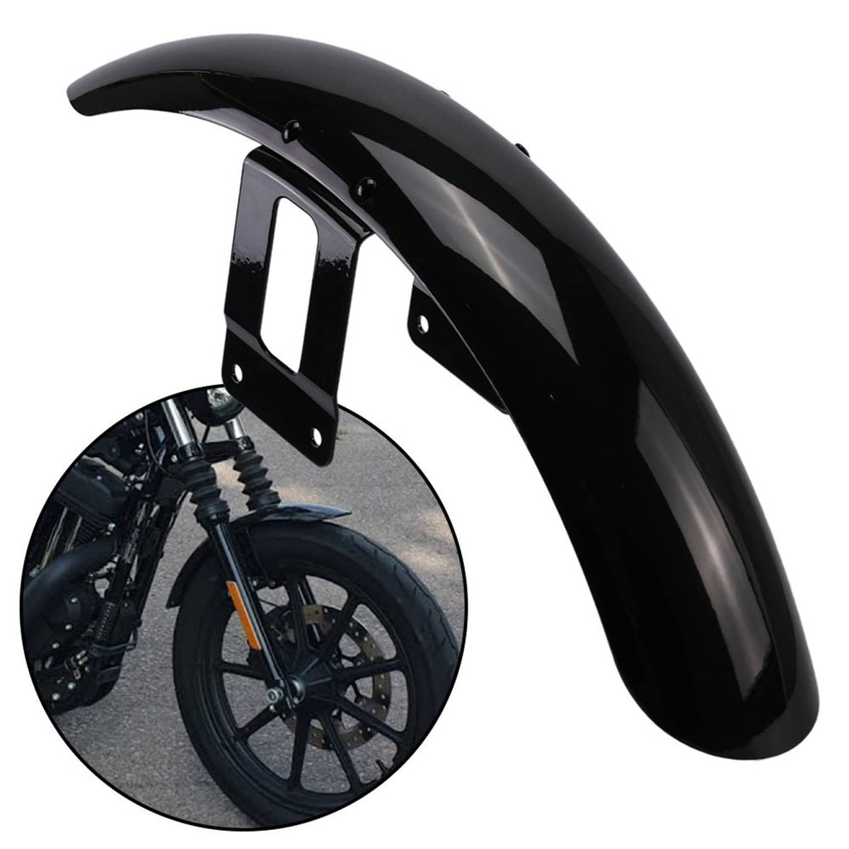 Solidspare Motorcycle Front Fender Mudguard Cover For Harley Sportster XL Iron 883 1200 72