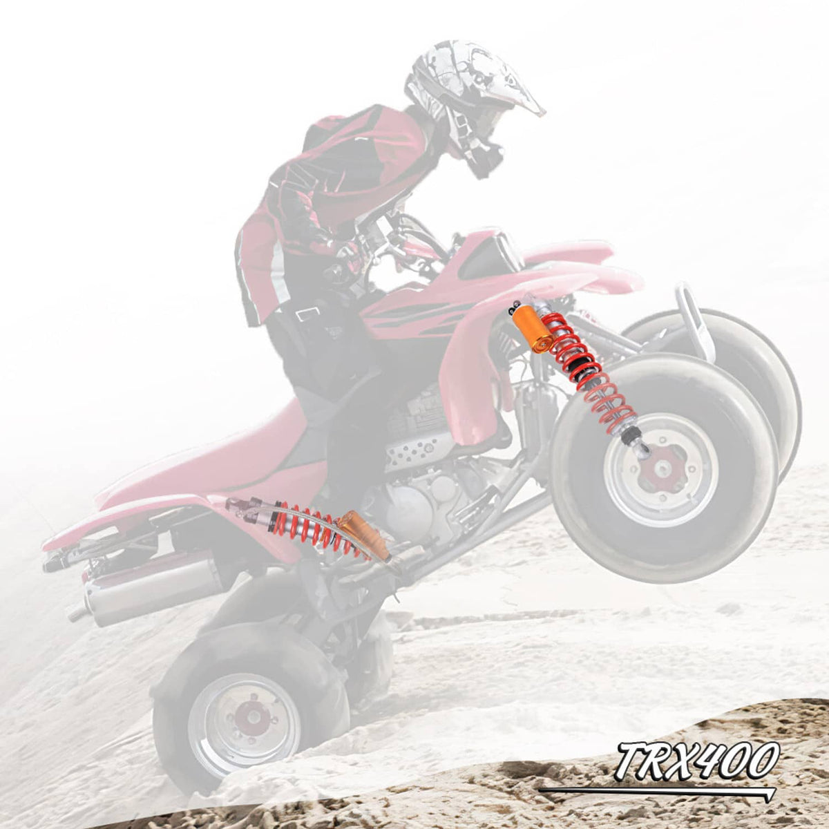 Solidspare Front & Rear Shocks Suspension 410mm 395mm For Honda TRX400EX TRX450R TRX450ER