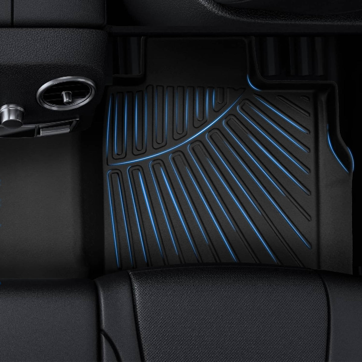 Solidspare Front Rear Floor Mats Liners For 2022-2026 Toyota Tundra Crew Max Cab TPE Rubber