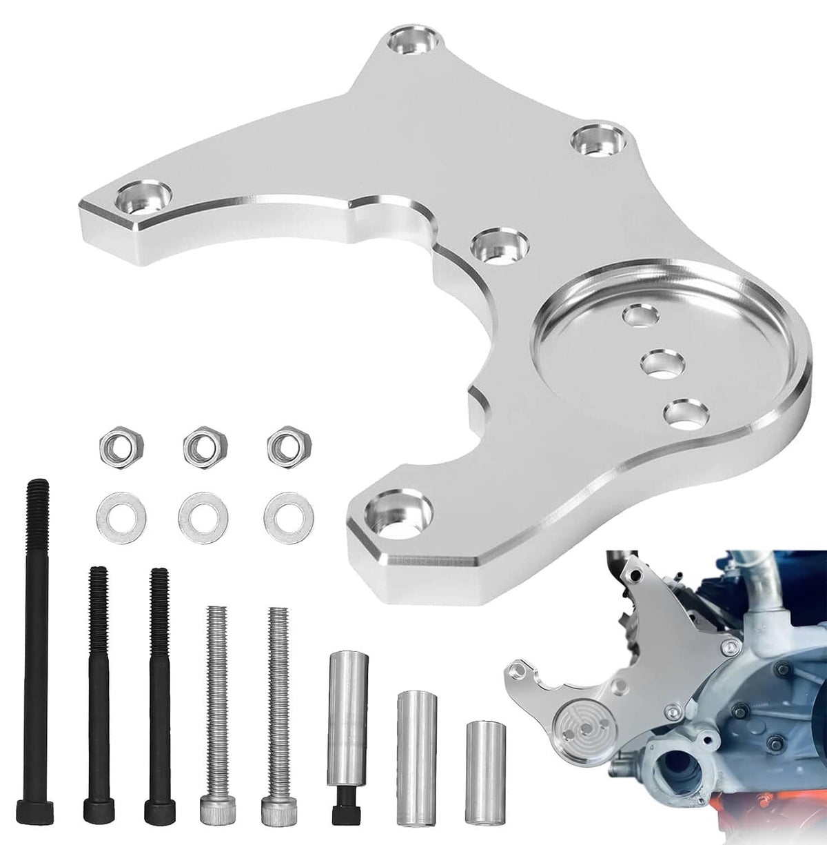 Solidspare LS R4 High Mount A/C Bracket Replacement For LS1 LS2 LS3 LS6 Vortec Truck LQ AC