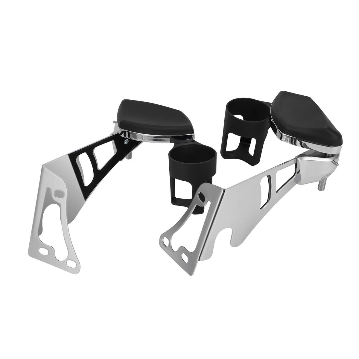 Solidspare Passenger Armrests Arm Rest Drink Holder Fit For Harley Touring Road Glide 97-13
