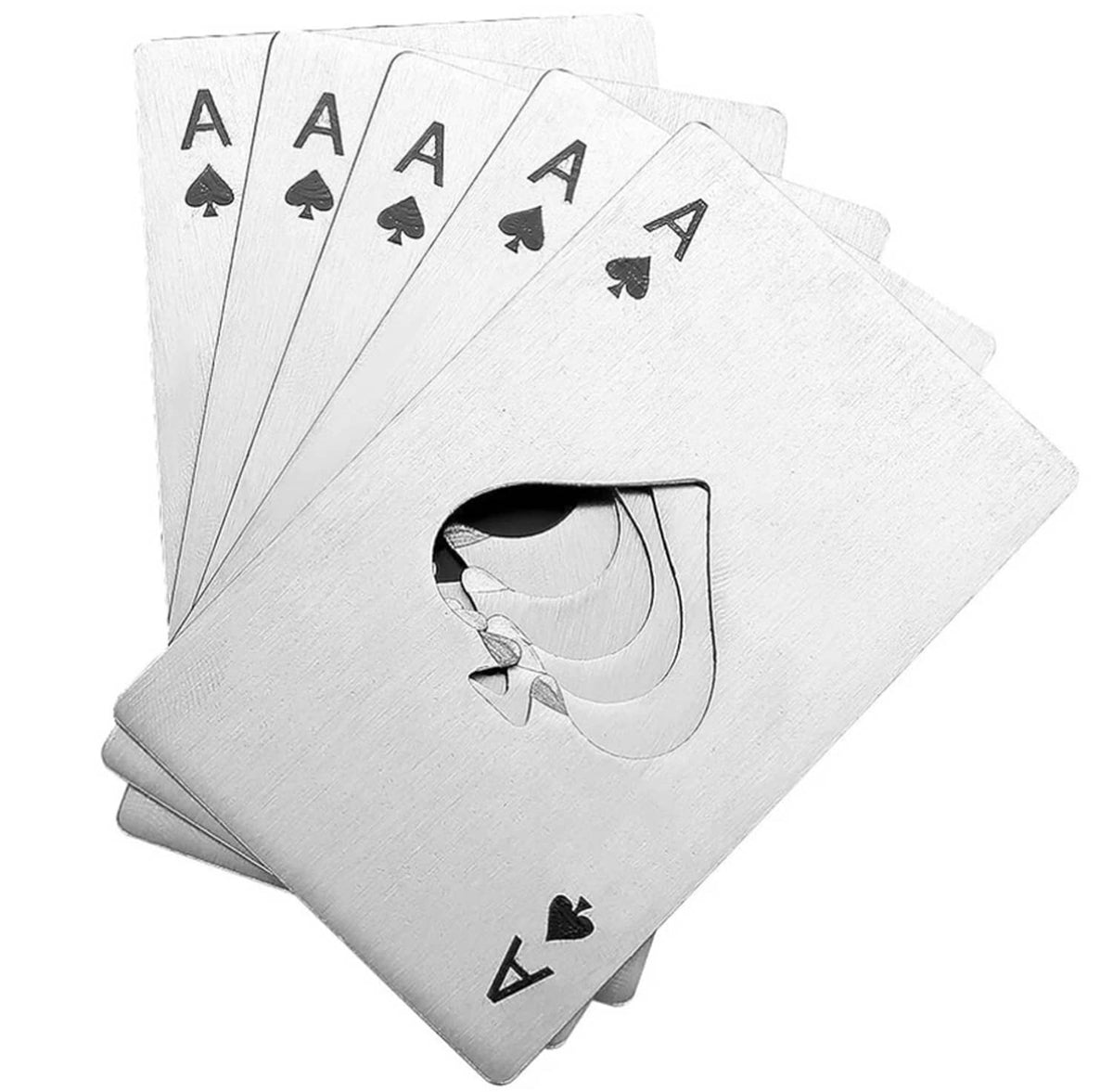 Solid Spare 5Pcs Stainless Steel Credit Card Size Casino Bottle Opener Beer Bottle Opener...