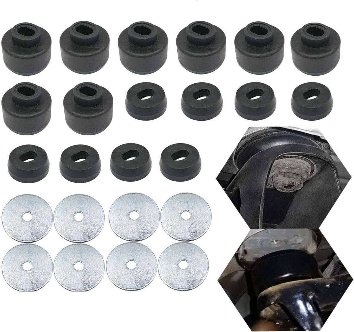 Solid Spare 7-141 Body Cab Mount Bushing Kits For 1999-2014 Chevy Silverado 1500 GMC Sierra